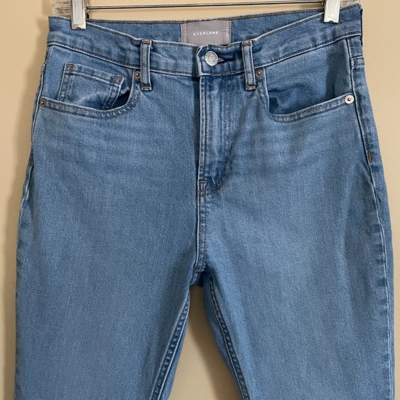 Everlane 90's Style Raw Hem Kick Crop Jeans Size 28 Regular - Picture 4 of 9